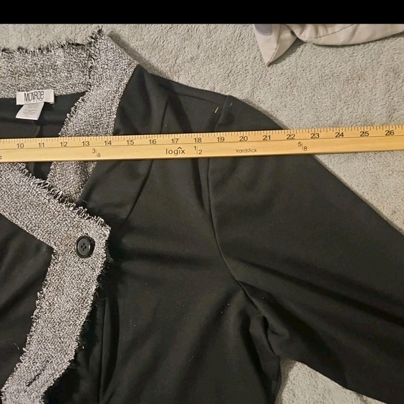 Monroe Tweed Blazer Women 2XL Office Church Party Y2k Cottage Boho Barbie - Picture 10 of 11